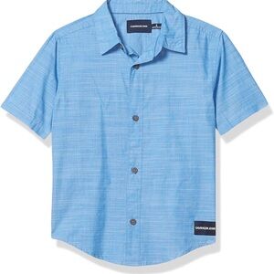 Calvin Klein Boys Medium (10/12) Blue Button Down Shirt